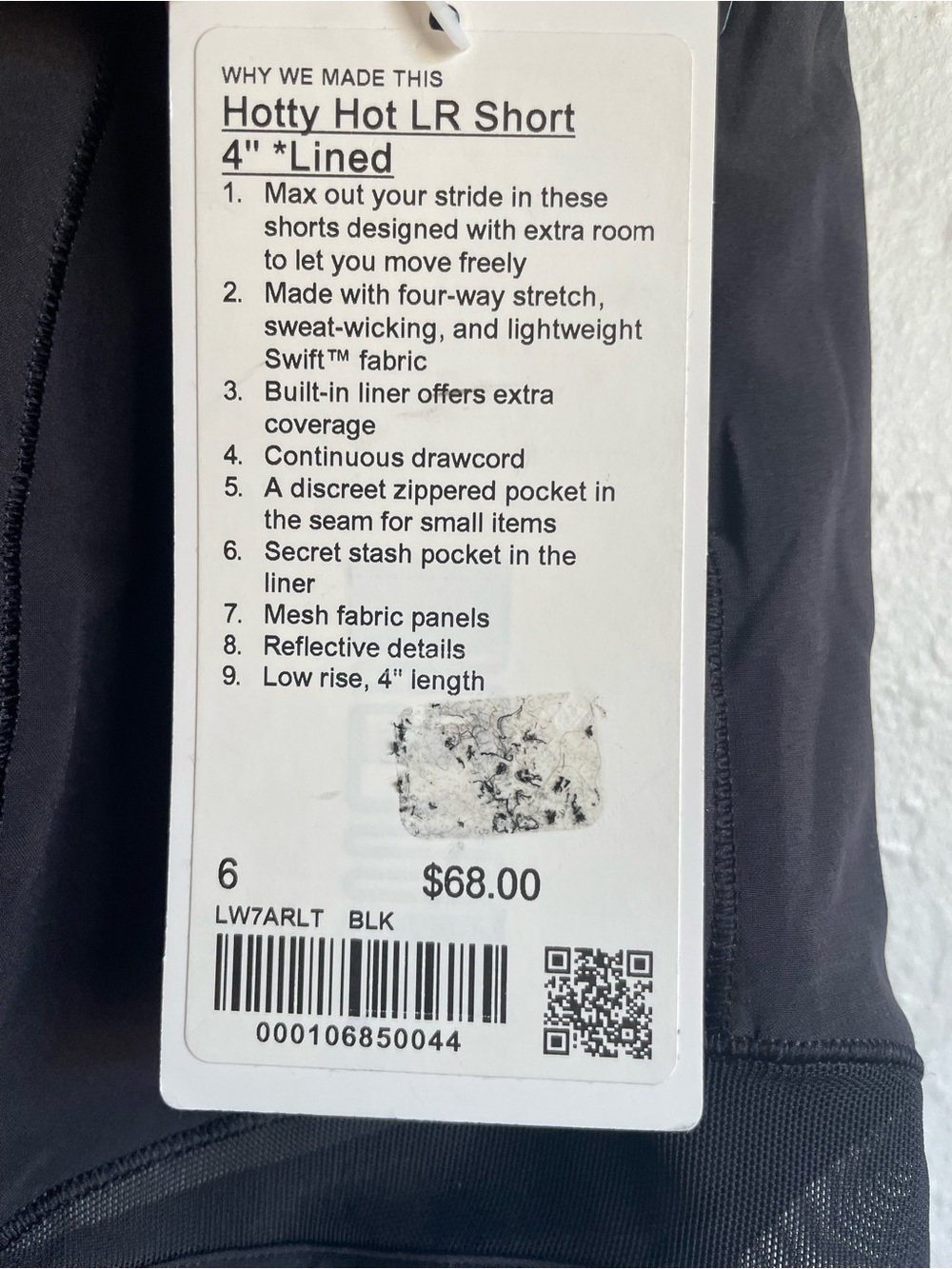 lululemon athletica Hotty Hot Lined Running Shorts 4” Inseam NWT - Picture 6 of 6
